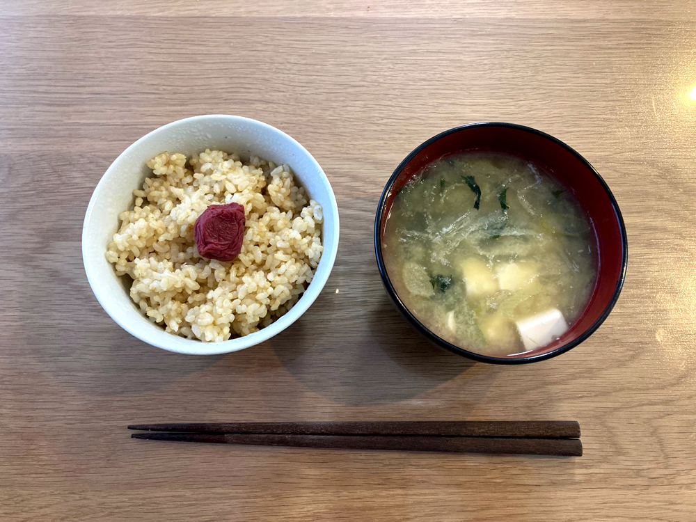 普段の食事はすごくシンプルです